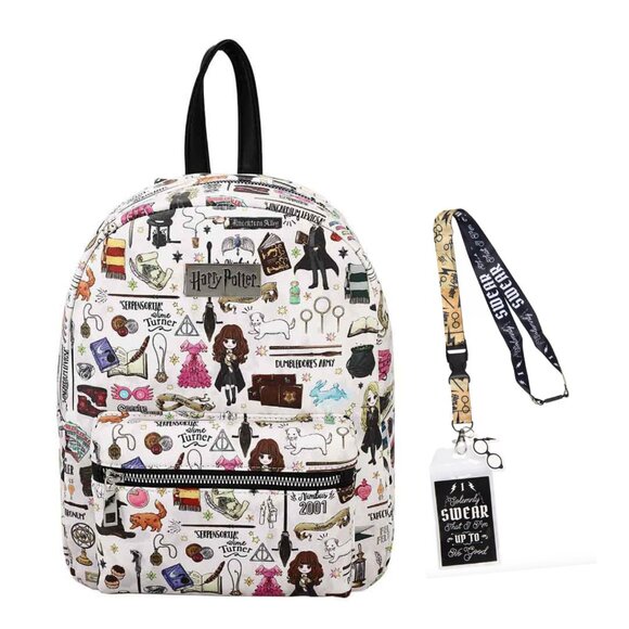 Harry Potter Icons Mini Backpack and I Solemly Swear...Laynard - Wizarding World - Picture 1 of 13